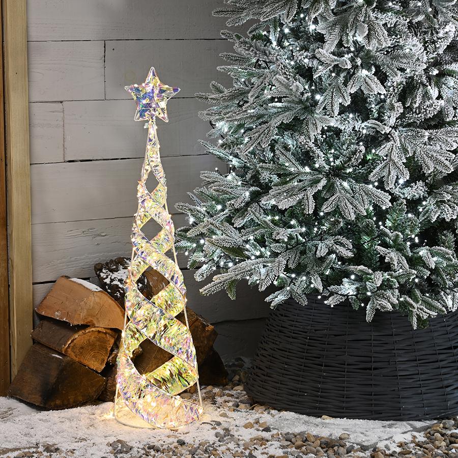 80cm Iridescent Lit Up Tree